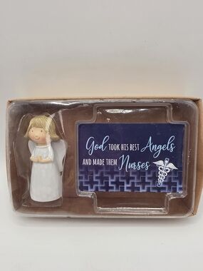 Dicksons Gifts Serene Resin Angel Praying With Nurse Figurine And Gift Tag